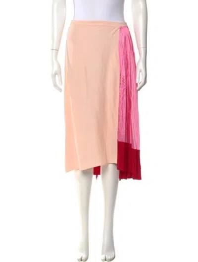 Pre-owned Marni Colorblock Pattern Midi Length Skirt In Pink