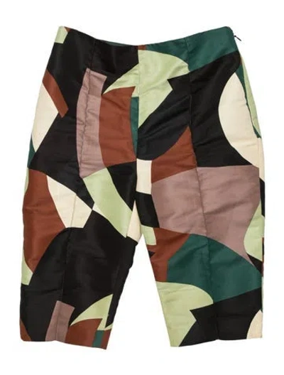 Pre-owned Marni Colorblock Pattern Mini Shorts In Multicolor