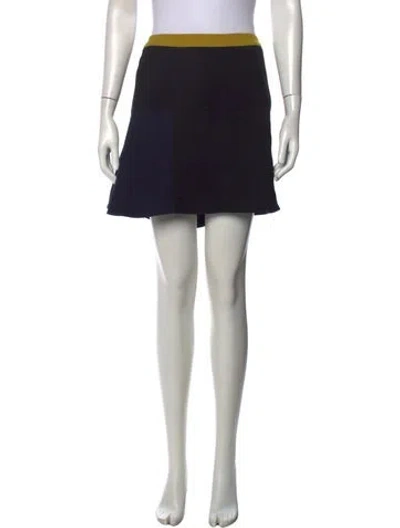 Pre-owned Marni Colorblock Pattern Mini Skirt In Black