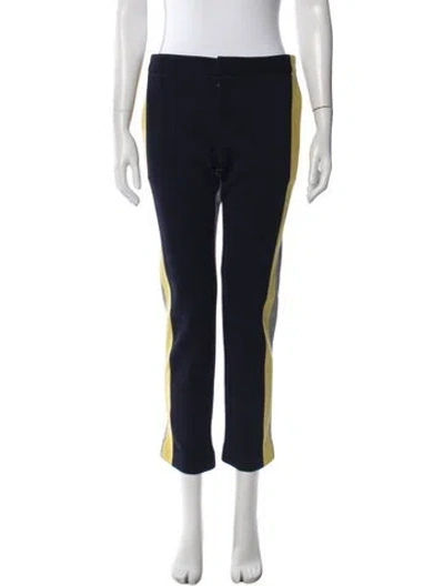 Pre-owned Marni Colorblock Pattern Straight Leg Pants In Blue