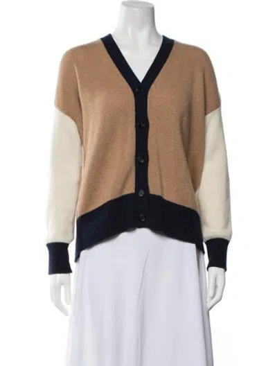Pre-owned Marni Colorblock Pattern V-neck Sweater In Neutrals