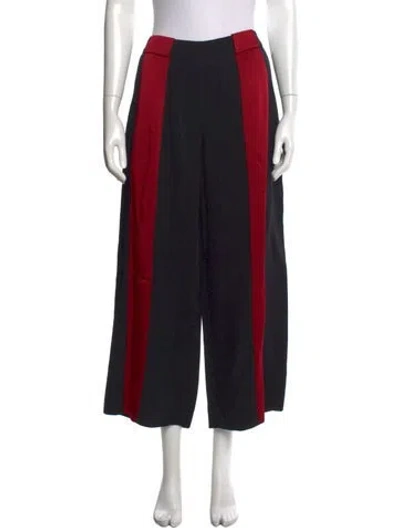 Pre-owned Marni Colorblock Pattern Wide Leg Pants In Black/red