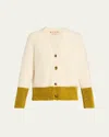 Marni Long Sleeve V-neck Knitted Cardigan In Neutral
