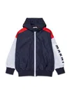 Marni Colorblock Windbreaker Jacket In Blue