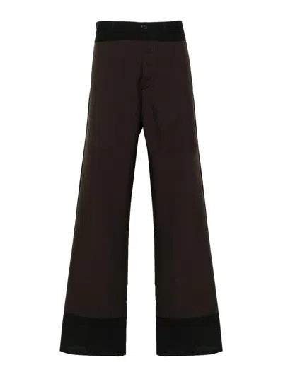 MARNI COLORBLOCK WOOL TROUSERS