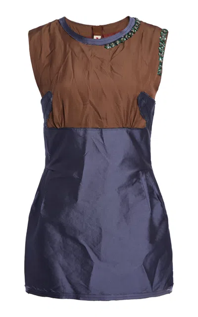 Marni Colorblocked Mini Dress In Multi