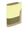 Marni Colour-block Bi-fold Leather Wallet In Yellow