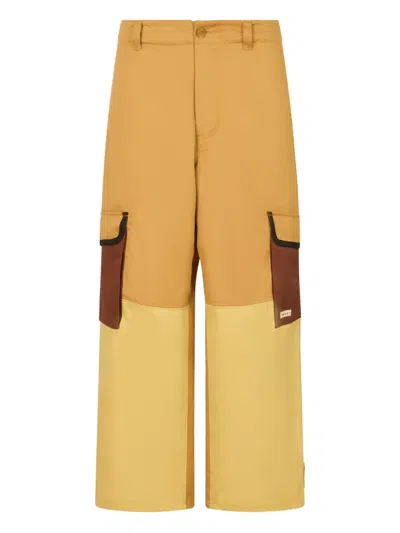 Marni Colour-block Cargo Pants In Yellow
