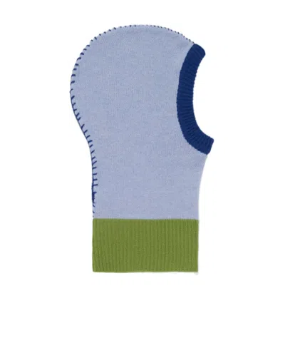 Marni Colour-block Cashmere Balaclava In Blue