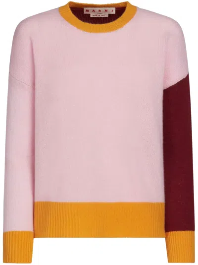 MARNI COLOUR-BLOCK CASHMERE JUMPER