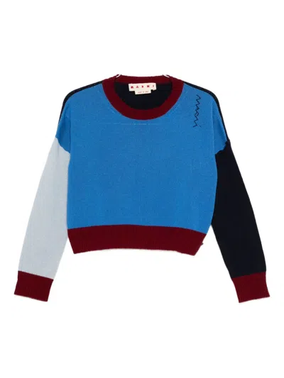MARNI COLOUR-BLOCK CASHMERE SWEATER
