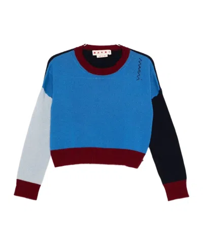 MARNI COLOUR-BLOCK CASHMERE SWEATER