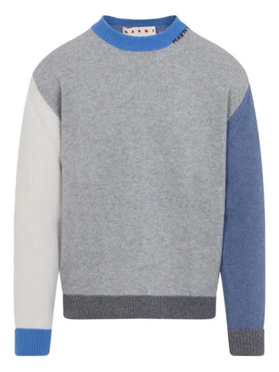 MARNI COLOUR-BLOCK CASHMERE SWEATER