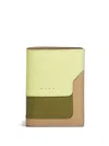 Marni Colour-block Bi-fold Leather Wallet In Yellow
