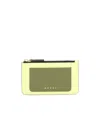 Marni Tricolor Zippered Cardholder In Yellow