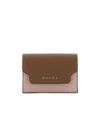 Marni Colour-block Folded Wallet In Brown