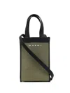 Marni Colour-block Knitted Tote Bag In Green