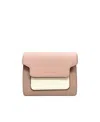 Marni Panelled Logo Print Wallet In Nude