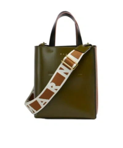 Marni Colour-block Leather Tote Bag