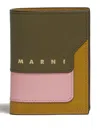 Marni Colour-block Leather Wallet In Multi
