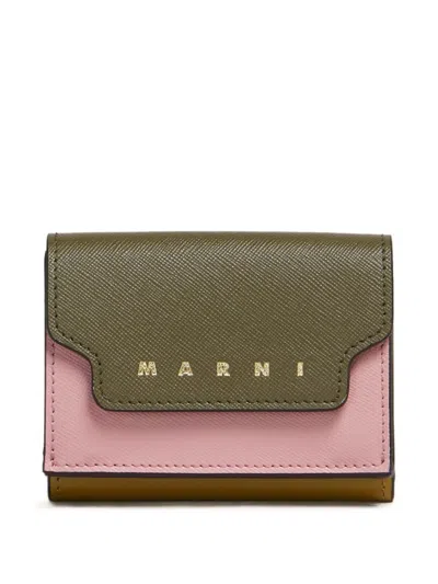 Marni Colour-block Leather Wallet