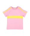 Marni Colour-block Logo-print T-shirt In Pink