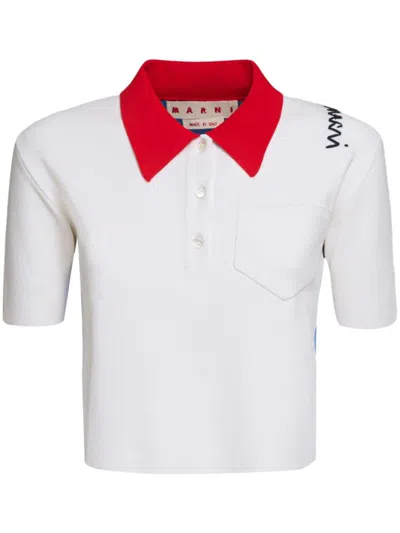MARNI COLOUR-BLOCK POLO TOP
