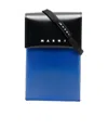 Marni Colour-block Shoulder Bag In Blue