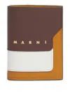 Marni Colour Block Snap Wallet In Brown