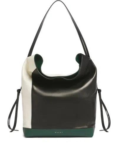 Marni Colour-block Split-handle Shoulder Bag In Multi