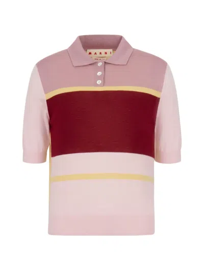Marni Colour-block Striped Shirt In Multi