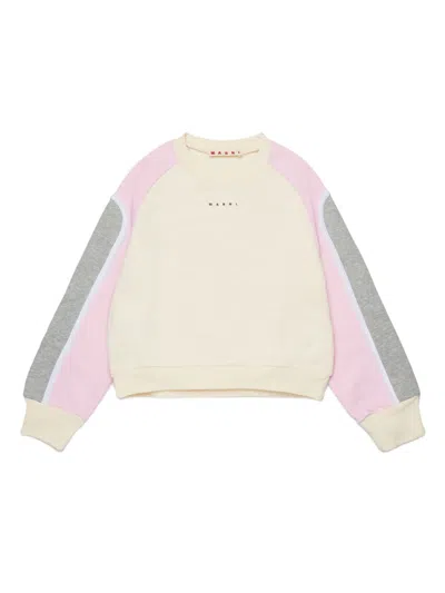 Marni Kids' Colour-block Sweatshirt In Yellow