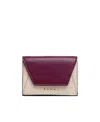 Marni Colour-block Tri-fold Wallet In Red
