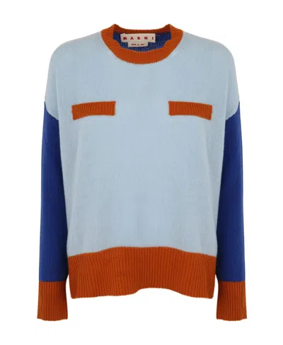 MARNI MARNI COLOR-BLOCK KNITTED JUMPER