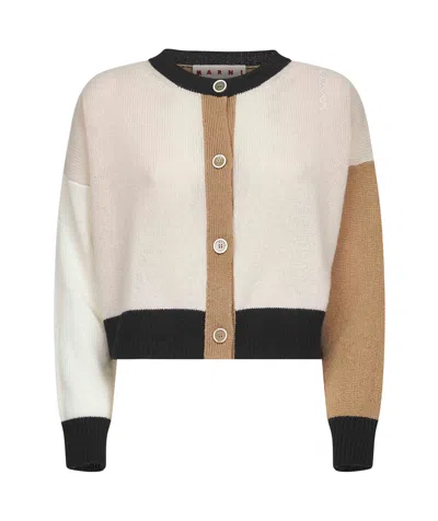 Marni Colour-blocked Cropped Cardigan