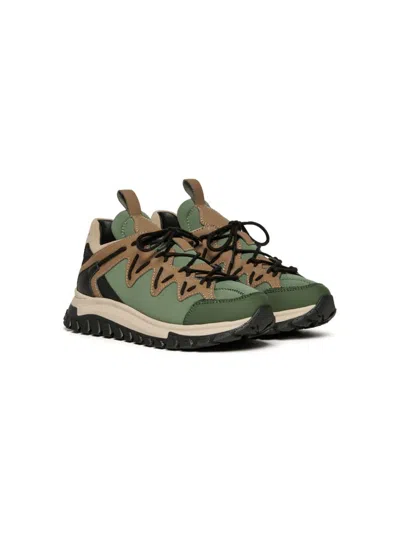 Marni Kids' Colour-blocked Sneakers In Green