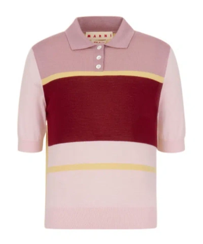 Marni Colour-block Striped Shirt In Multi