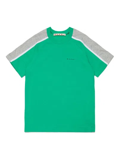 Marni Colourblock T-shirt In Violet