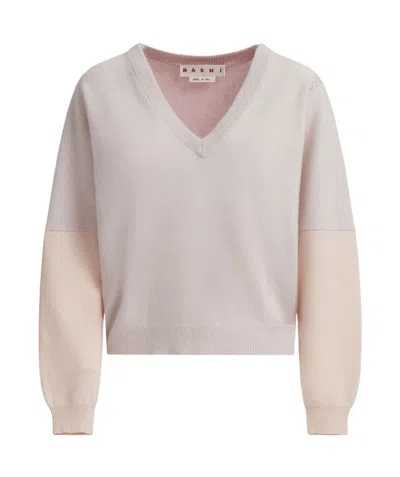 MARNI MARNI COLOR-BLOCK V-NECK JUMPER