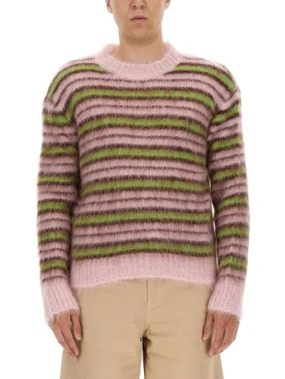 MARNI COMFORT FIT STRIPED SWEATER