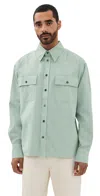 Marni Confetti Jacquard Utility Shirt Linden In Linden