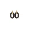Marni Contemporary Brass And Resin Statement Earrings In Brown