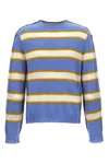 Marni Striped Pattern Round Neck Sweater In Multi