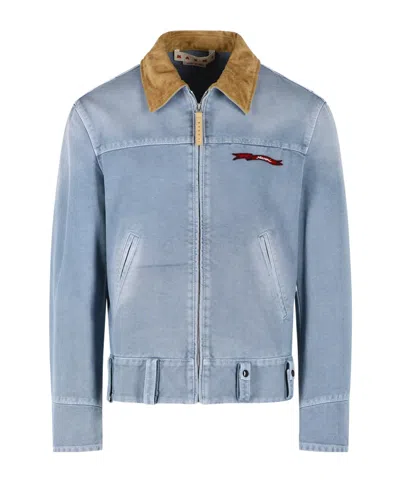 Marni Long-sleeved Casual Jacket In Blue