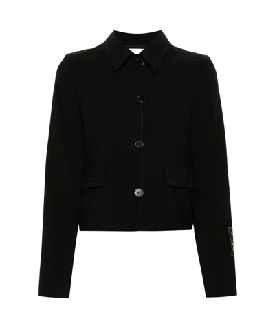Marni Contrast-stitching Jacket In Black