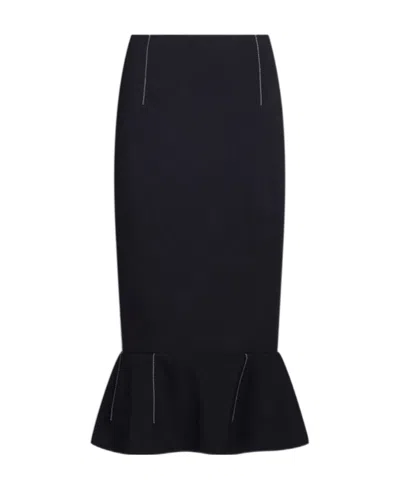 MARNI MARNI CADY SHEATH FLOUNCE HEM SKIRT