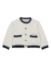 Marni Contrast-trim Cardigan In White