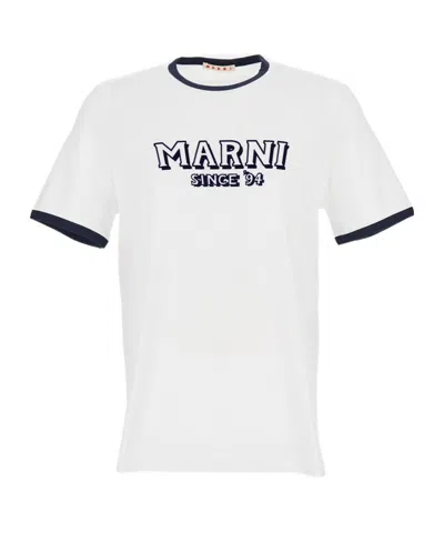 MARNI MARNI CONTRAST-TRIM SHORT SLEEVED T-SHIRT