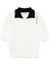 Marni Contrastíng-collar Polo Shirt In White