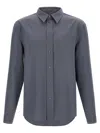 Marni Wool Shirt With Button-down Collar And Pocket In Gray